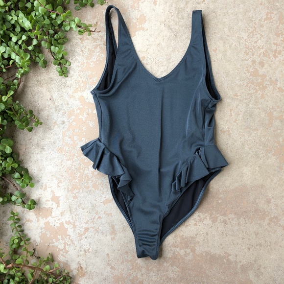 something navy swimsuit